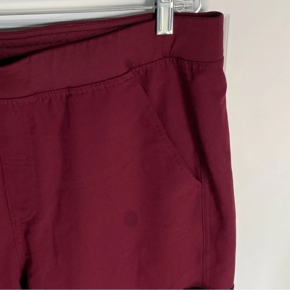 Figs Axim Burgundy Red Cargo Scrub Pants - 35665
